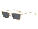 Retro-Sonnenbrille mit quadratischem Metallrahmen für Damen