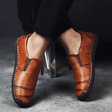 🔥Heißer Verkauf🎁--50% RABATT🎉Handgefertigte Männer Seite Reißverschluss lässig bequem Leder Slip-on Loafers（🔥Zwei Paare kostenloser Versand🔥）