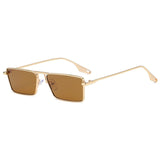 Retro-Sonnenbrille mit quadratischem Metallrahmen für Damen