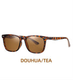 Neue quadratische Vintage polarisierte Sonnenbrille für Herren/Damen