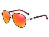 Loremikor Design Pilotenbrille aus Metall, polarisierte Vintage-Sonnenbrille